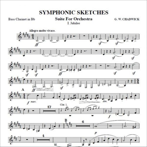 Chadwick Jubilee Mvmt from Symphonic Sketches Transposed