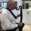 Bass Clarinet Carbon Fiber Sitting/Standing Peg and Drapkin Bass Clarinet Strap Combo - Image 9