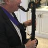 Bass Clarinet Carbon Fiber Sitting/Standing Peg and Drapkin Bass Clarinet Strap Combo - Image 11