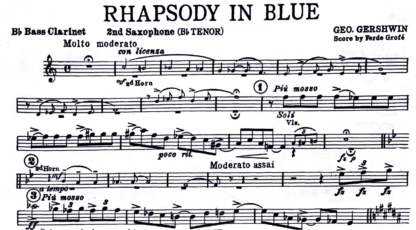 Rhapsody in Blue - Annotated Bass Clarinet Part with Performance Notes by Michael Drapkin