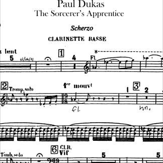 The Sorcerer's Apprentice – Annotated Bass Clarinet Part with Performance Notes by Michael Drapkin